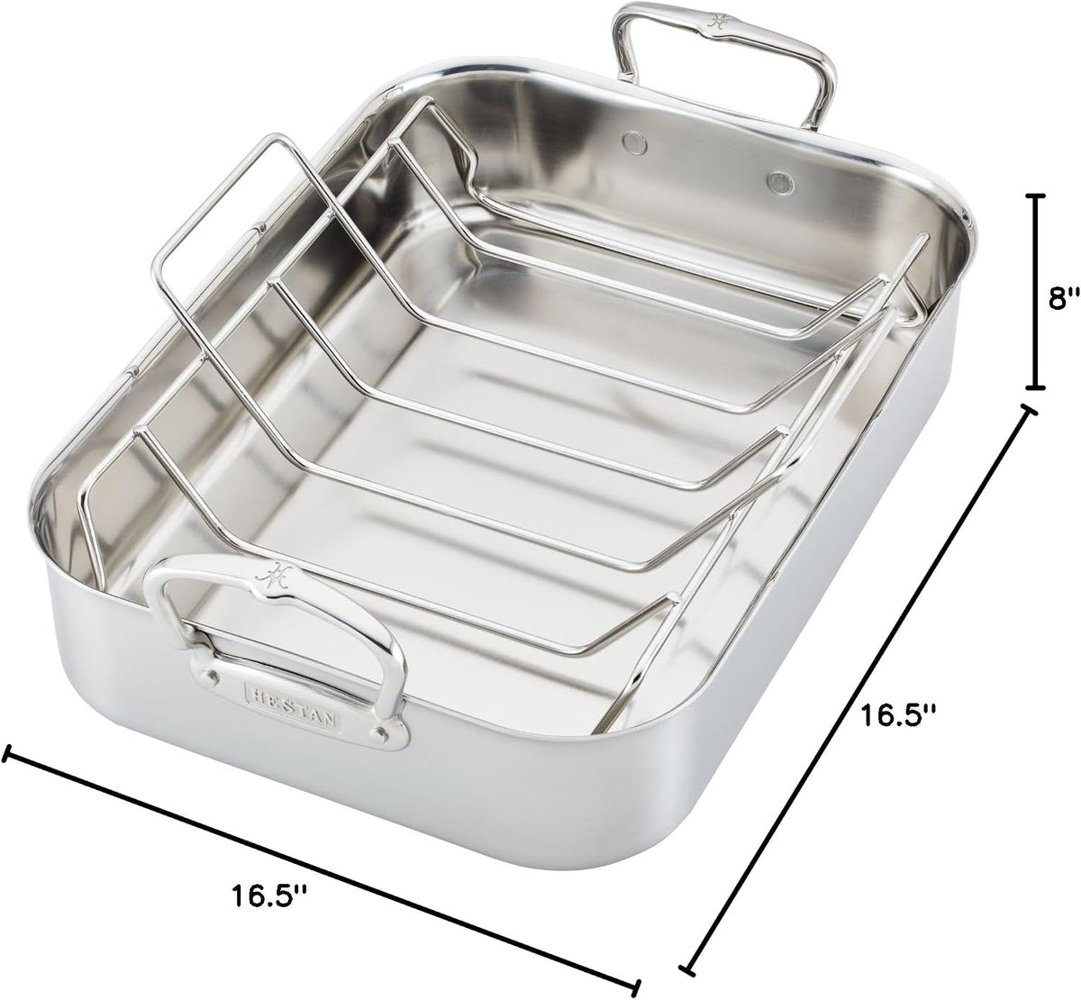 Hestan Provisions – 14.5' Classic Clad Roaster with Stainless Steel Rack
