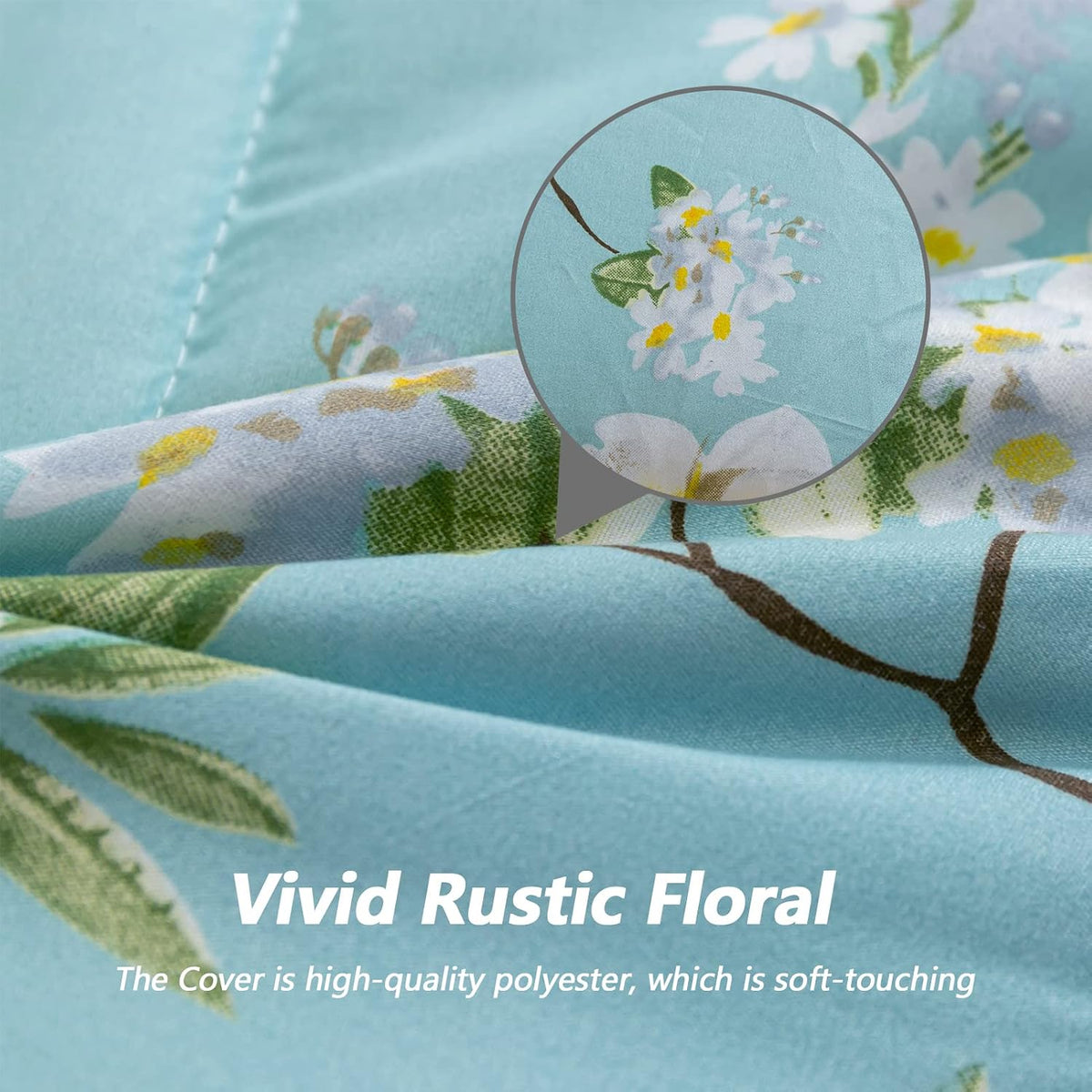 MAXYOYO Rustic Floral Korean Futon Mattress, Padded Japanese Floor Mattress Quilted Mattress Topper, Extra Thick Folding Sleeping Pad Breathable Floor Lounger Guest Couch for Camping, Queen
