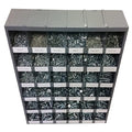 M&M Fasteners 2,540 Piece Metric Class 8.8 Hex Cap Screw Bolt Nut & Washer, Lock Washer Flat Assortment Kit with Metal Bin