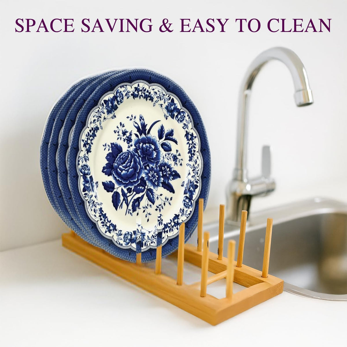 Tudor Royal 12-Piece Porcelain Round Dinnerware Set, Service for 4, Victoria Blue Design, Blue Floral, Plates Bowls Dishes, Glossy, Premium Quality Tableware, Unique Pattern