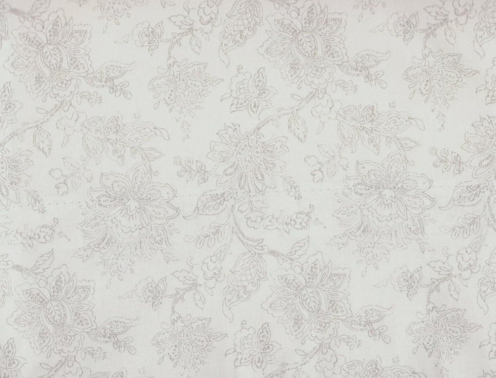Lauren Ralph Lauren 4 pc Full Printed Sheet Set 100% Crisp Cooling Cotton (Grey Toile Floral)