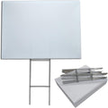 Visibility Signage Box of 100 18'x24' Cororugated Blank Yard Signs with H-Stakes