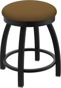 HBS 802 Misha 18' Swivel Vanity Stool with Black Wrinkle Finish and Canter Saddle Seat