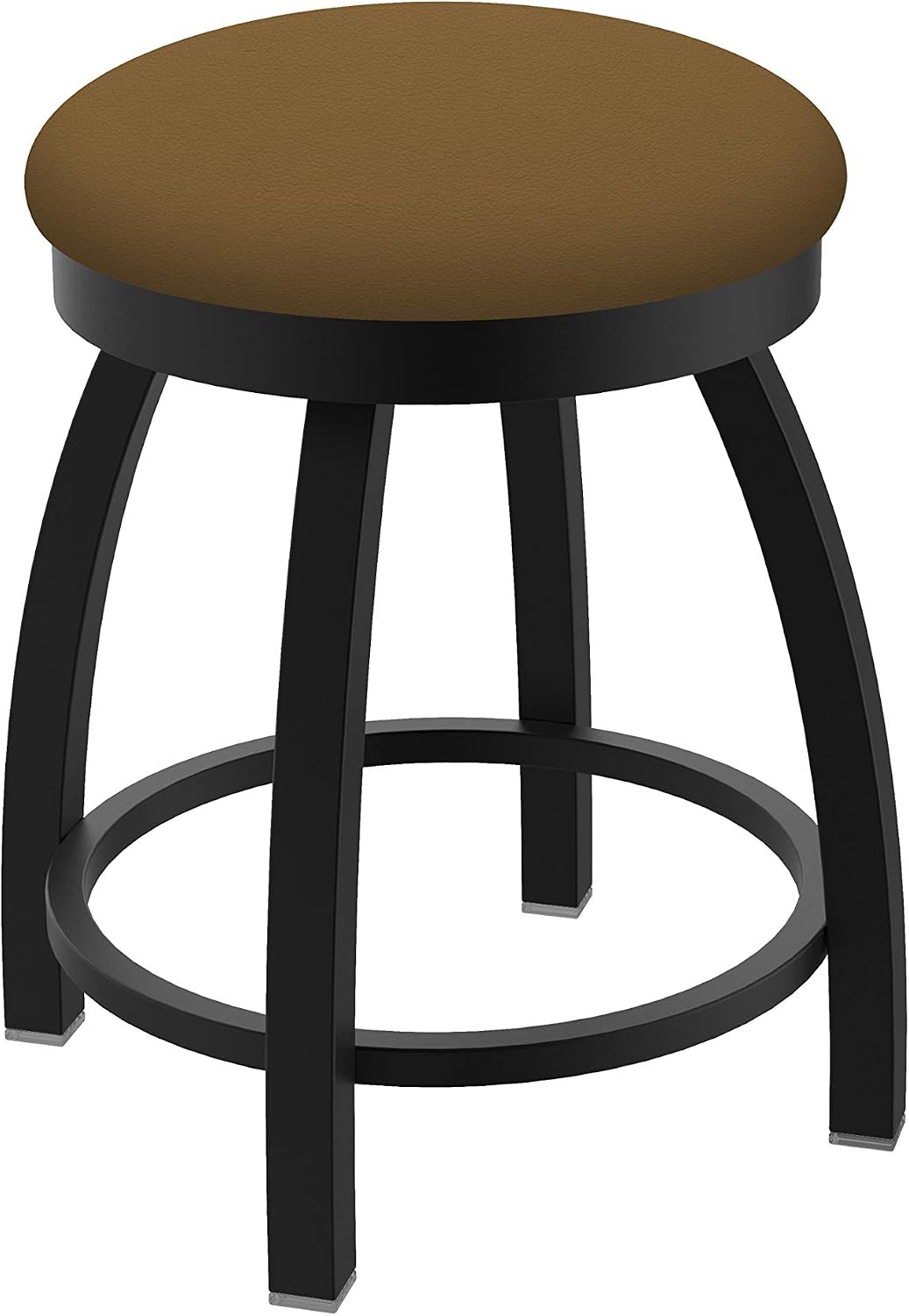 HBS 802 Misha 18' Swivel Vanity Stool with Black Wrinkle Finish and Canter Saddle Seat