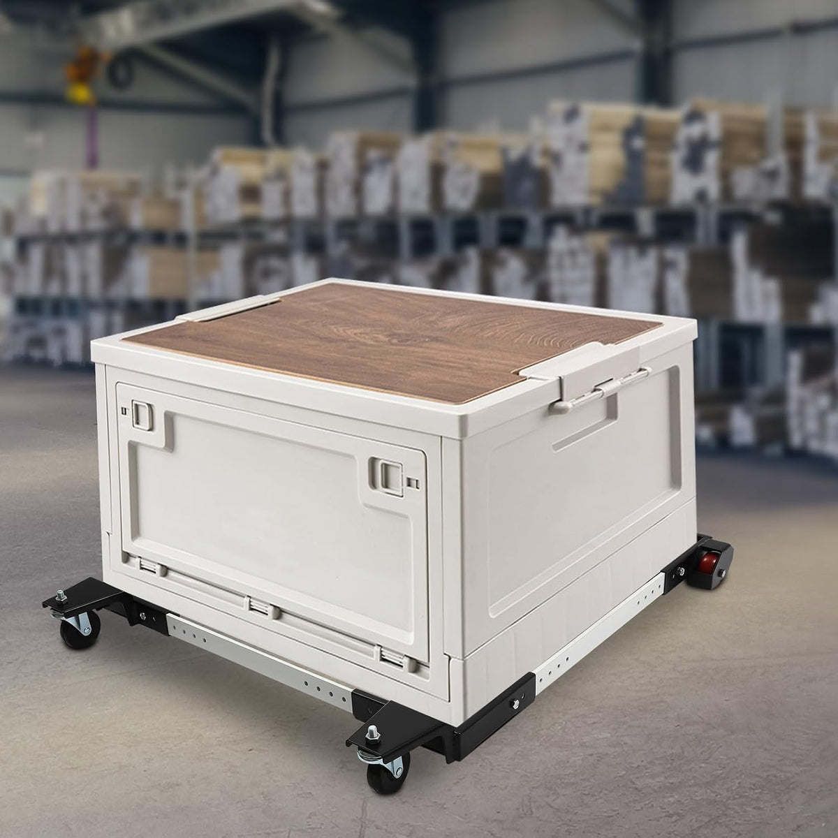 Undercat Mobile Base, Heavy Duty Universal Mobile Base, 1200 lbs Load Capacity, Adjustable Mobile Base from 23.8' x 23.8' to 34.15' x 34' for Mobilizing Small Mechanical Equipment, Home Appliances