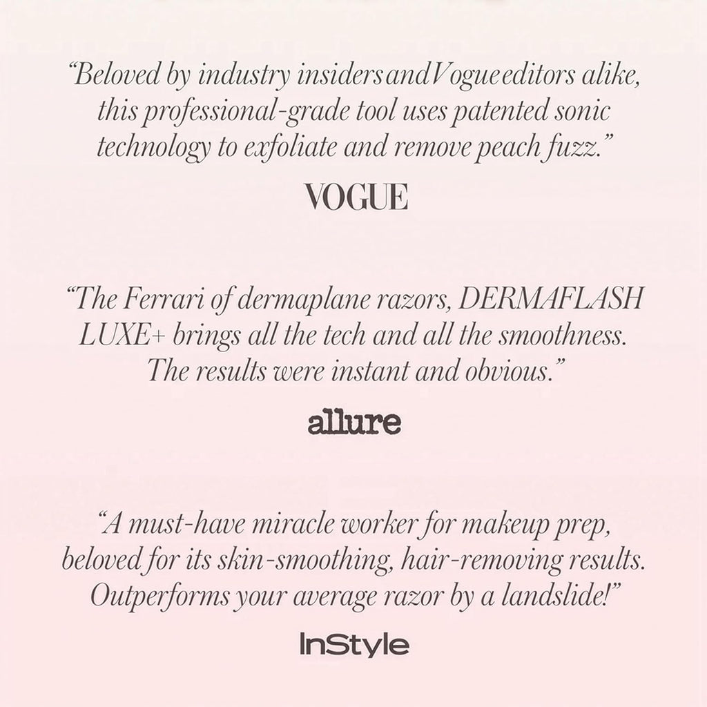 DERMAFLASH LUXE+ Sonic Dermaplaning Tool for Face Peach Fuzz Removal, Anti-Aging and Exfoliation