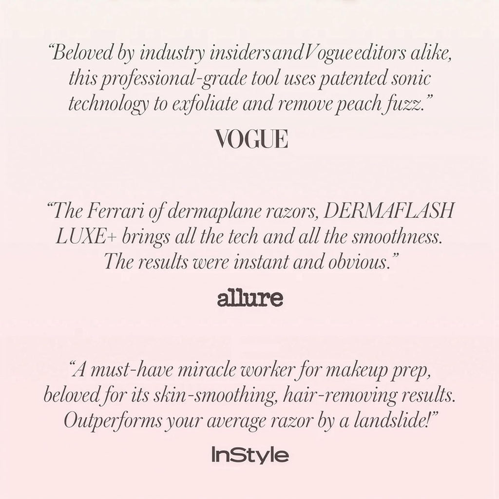 DERMAFLASH LUXE+ Sonic Dermaplaning Tool for Face Peach Fuzz Removal, Anti-Aging and Exfoliation