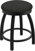 HBS 802 Misha 18' Swivel Vanity Stool with Black Wrinkle Finish and Canter Iron Seat