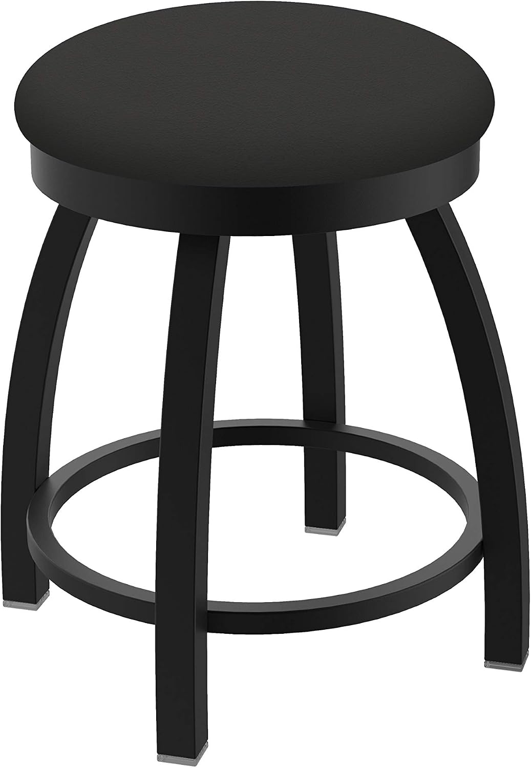 HBS 802 Misha 18' Swivel Vanity Stool with Black Wrinkle Finish and Canter Iron Seat
