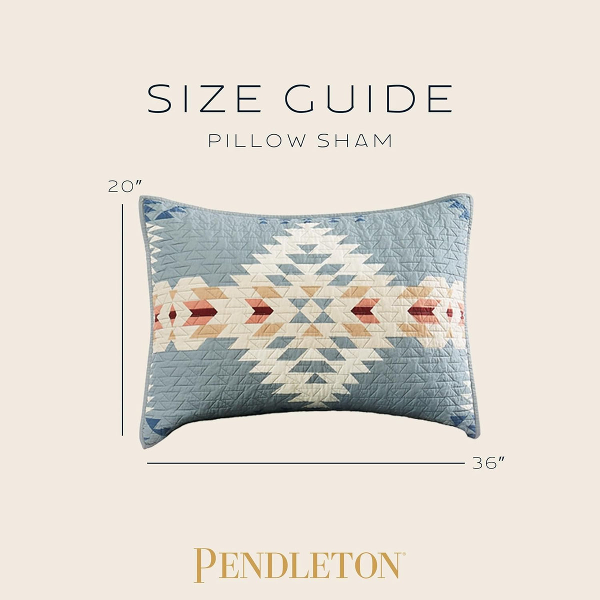 Pendleton King Quilt Set – 100% Cotton 3 Piece Quilt Set with Shams, Soft Lightweight Bedding for King Size Bed, Light Blue Patterned Comforter Alternative, King Bedding Set (Rancho Arroyo)