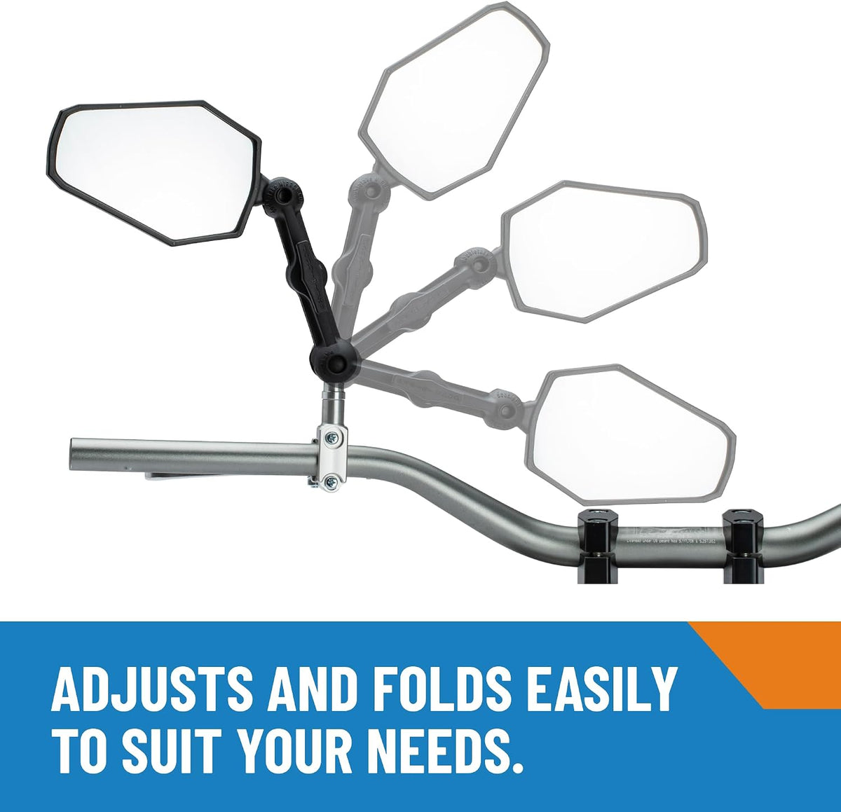 Doubletake Adventure 6' Mirror Kit 2.0, Universal Fit Folding Motorcycle Mirrors, Guaranteed for Life.
