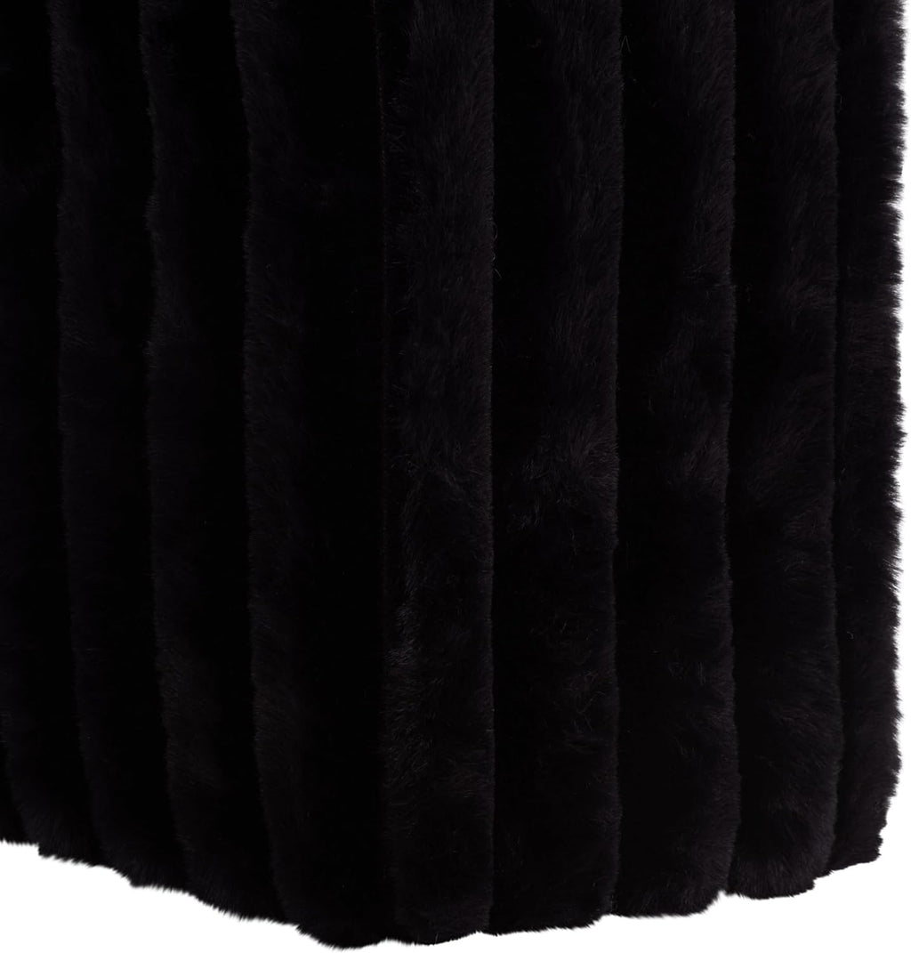 SAFAVIEH Home Collection - Arihana Curved Waterfall Bench, Black Upholstered Seating (BCH6405A)