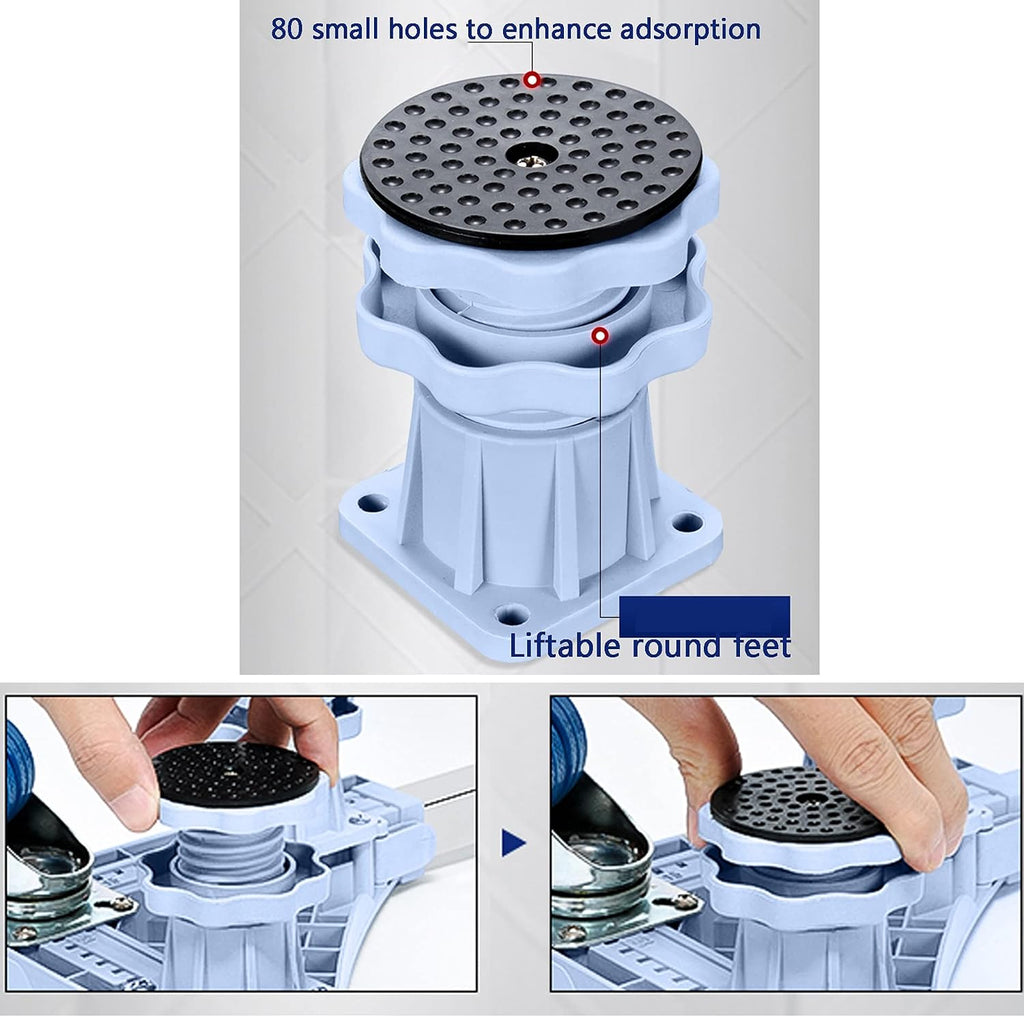 Washing Machine Mini Fridge Stand Universal Adjustable Movable Furniture Dolly Base,for Heavy Appliances Like Washers,Refrige and Dryers,with 4×2 Swivel Wheels + 8 Strong Feet