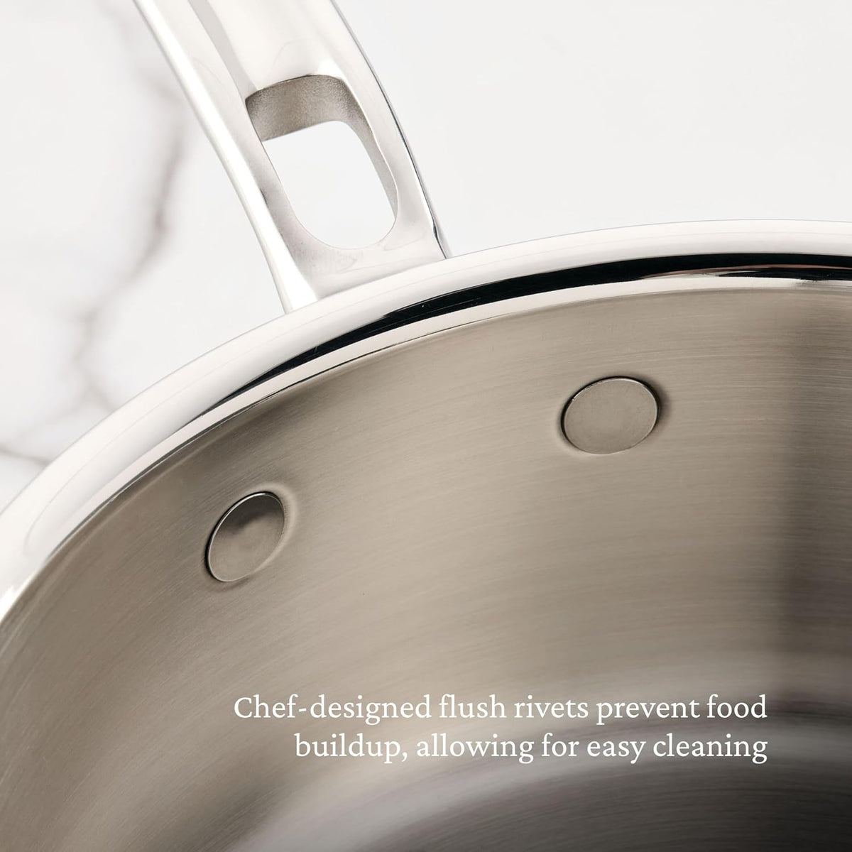Hestan ProBond Luxe 3-Quart Saucepan with Lid, Professional Clad Stainless Steel ProCore Tri-Ply Clad Construction, Polished Exterior, Induction & Oven Safe