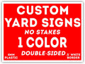 50 Pack of 18'x24' Custom Double-Sided (Front and Back) Yard Signs Printing Bundle for Elections, Graduations, Business Marketing Billboards - Made in America, Waterproof