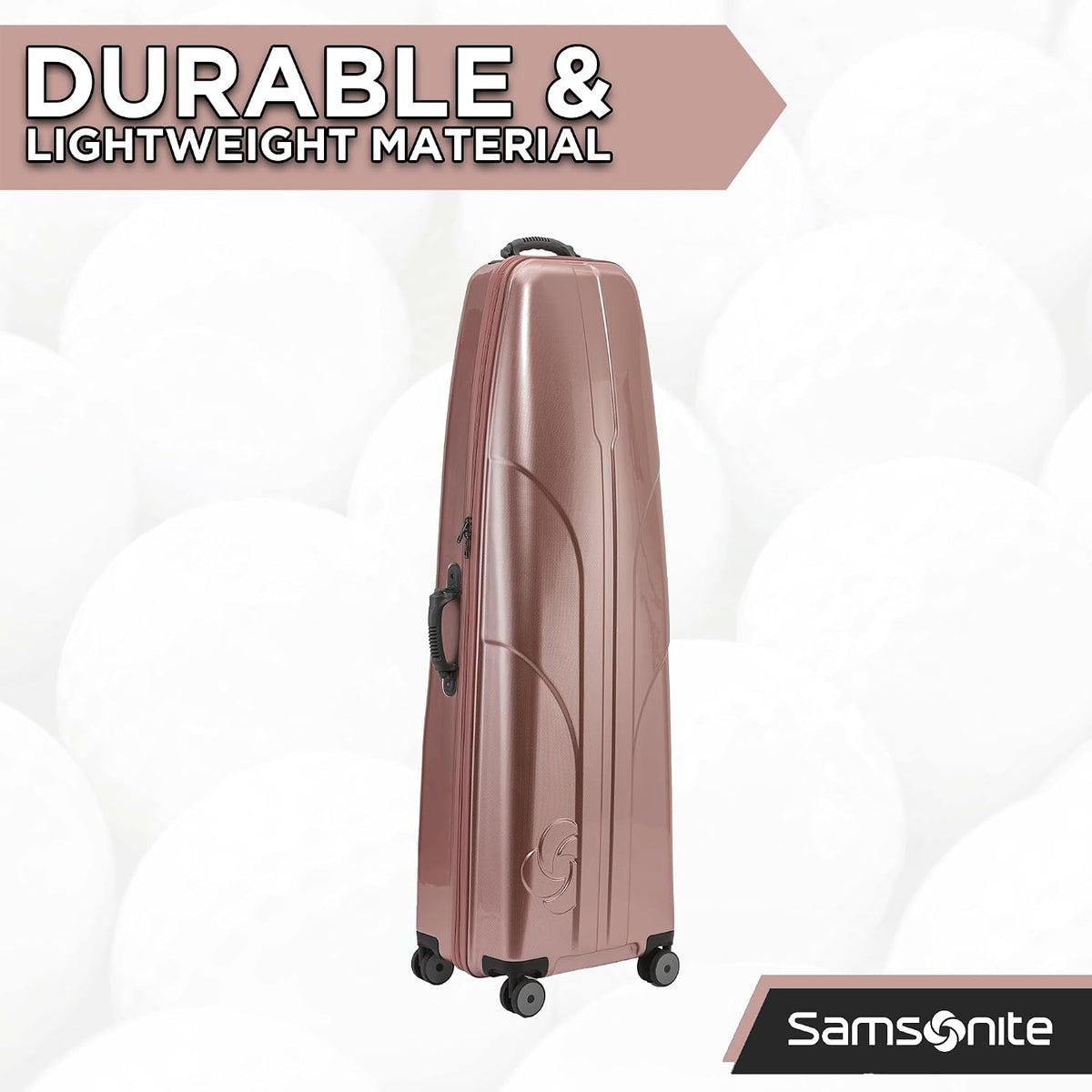 Samsonite Tour Deluxe Golf Hard Case Golf Travel Bag, Lightweight & Durable ABS Shell, 360 Degree Multi-Directional Wheels