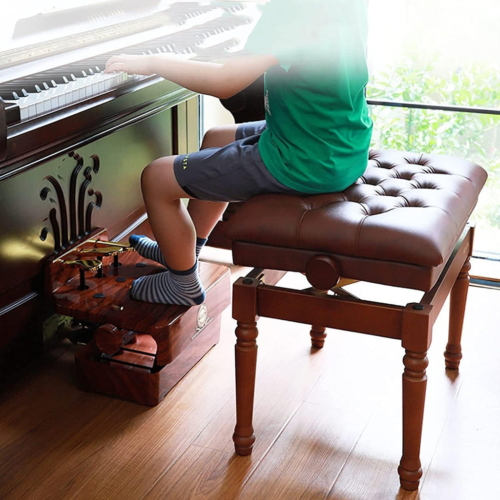 Piano Stool Piano Bench Dressing Table Stool Piano Bench Height Adjustable Padded Keyboard Bench Piano Stool Keyboard Bench Vanity Stool, Strong Load Capacity &,Black