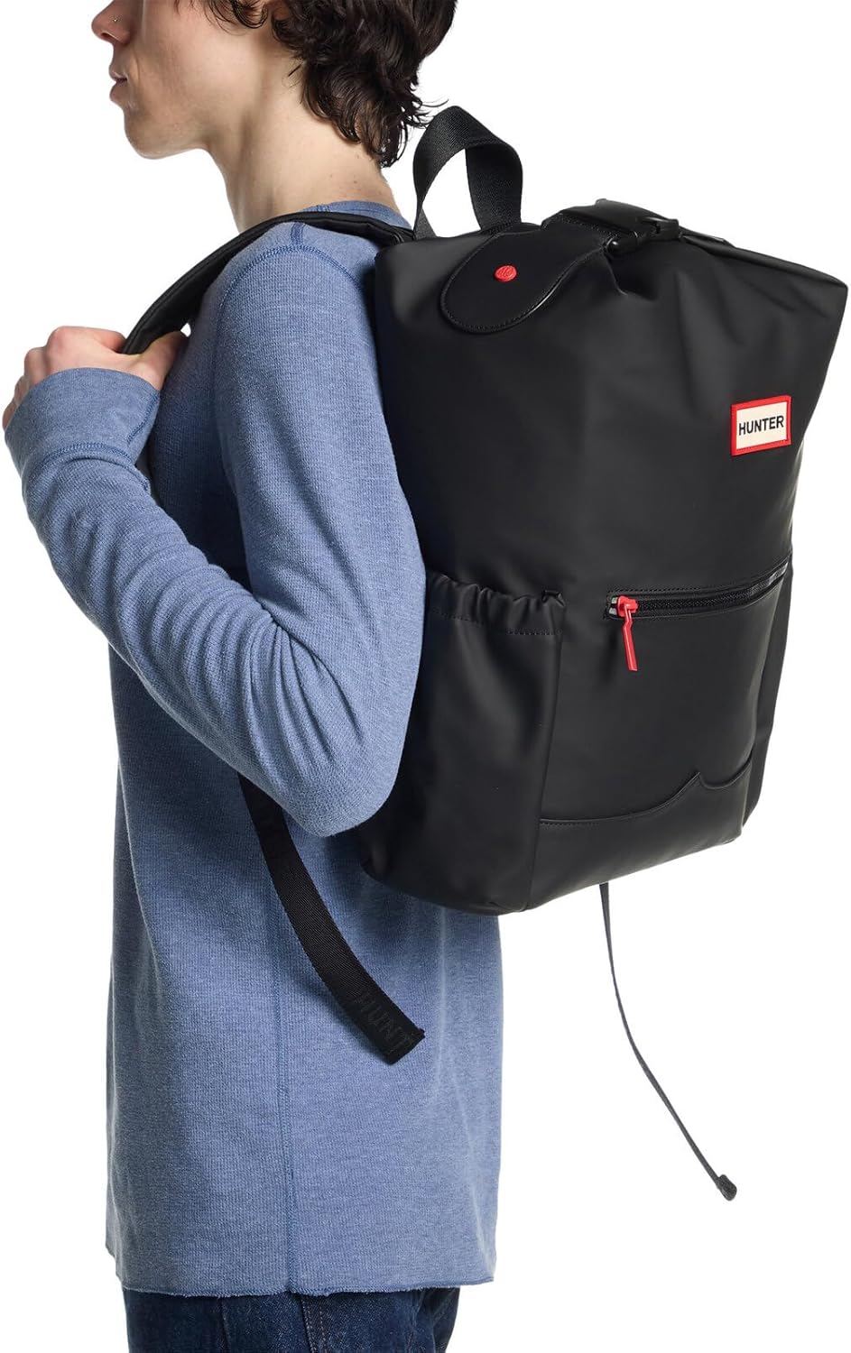 Hunter Top Clip Backpack, Smooth Black, Large