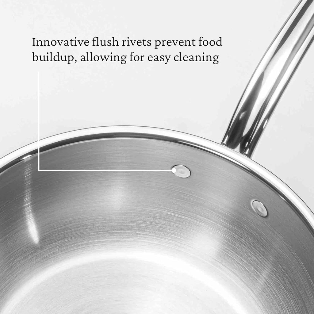 Hestan ProBond Forged - Professional Clad Stainless Steel Essential Pan, 3.5 Quart, Induction Compatible