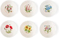 Portmerion Botanic Garden Meadow - 5' Round Stacking Bowl (Set of 6) | Assorted Florals with Colorful Laurel Leaf Border| Earthenware | Microwave & Dishwasher Safe | Home & Restaurant for Daily Use