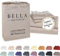 Bella Coterie Luxury Bamboo Viscose King Size Sheet Set | 100% Organically Grown | Ultra Soft | Cooling for Hot Sleepers | 18' Deep Pocket [Dune]