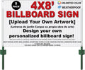 Custom + Personalized Large Yard Sign, 96 x 48 inch (8ft x 4ft), Outdoor, Weatherproof Corrugated Plastic, Multiple Pack Selection (5)