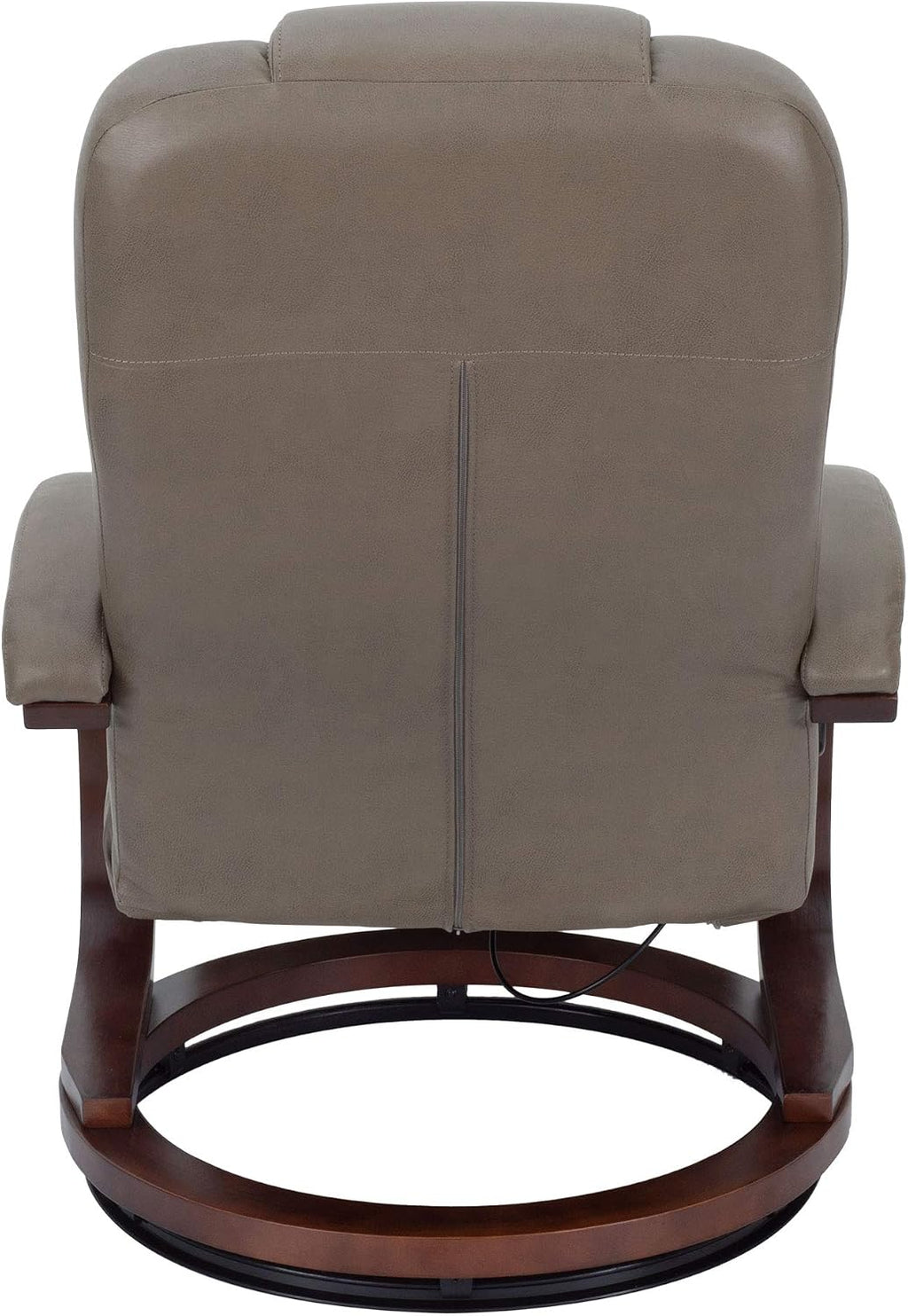 RecPro Nash 28' RV Euro Chair Recliner | Modern Design | RV Furniture | Swivel Base | Recliner Chair (2 Chairs, Putty)