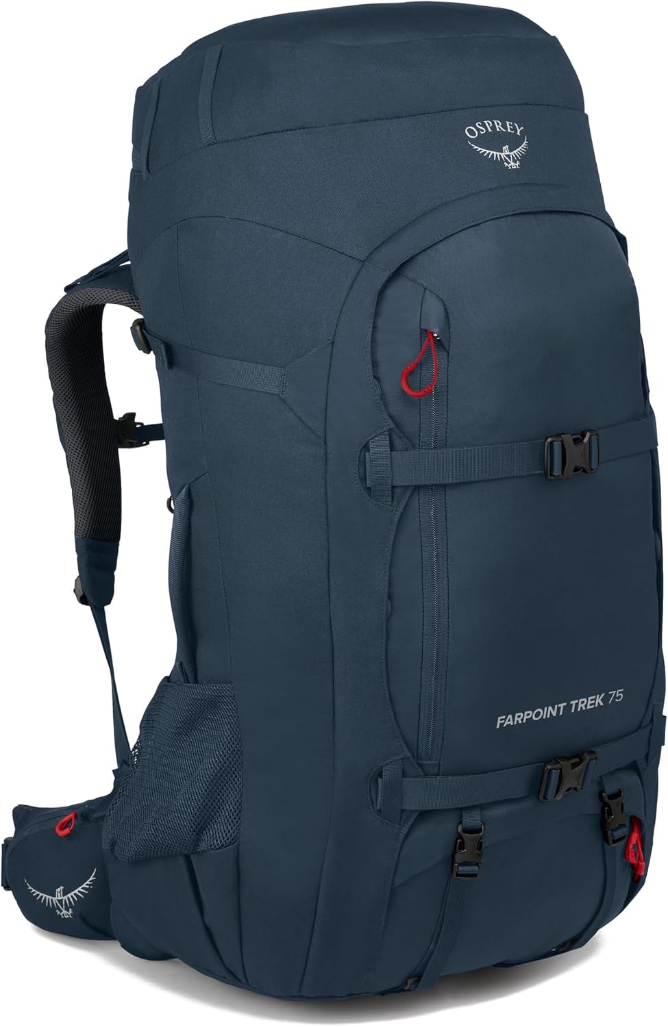 Osprey Farpoint Trek 75L Men's Travel Backpack, Muted Space Blue