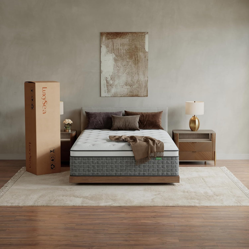 Twin Size Mattress, Medium Firm 10 Inch Hybrid Mattress Twin Size in a Box - Memory Foam & Pocket Springs for Back Pain Relief, Fiberglass Free, Motion Isolation, CertiPUR-US & OEKO-TEX Certified