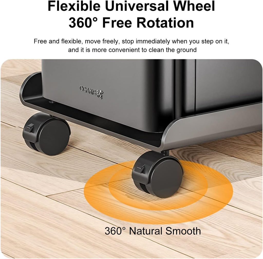 CPU Stand PC Tower Stand Mobile CPU Stand Cooling Base with 4 Rolling Caster Wheels, Mobile Desktop Case Floor Holder Cart Fits Most PC Case PC Tower Stand