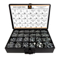 1275 Pieces, Grade 5 Bolt & Nut Drawer Assortment Kit, Hex Head Cap Screws, Hex Nuts, SAE Flat & Lock Washers, 1/4, 5/16, 3/8, 1/2 inch-Black Metal Drawer