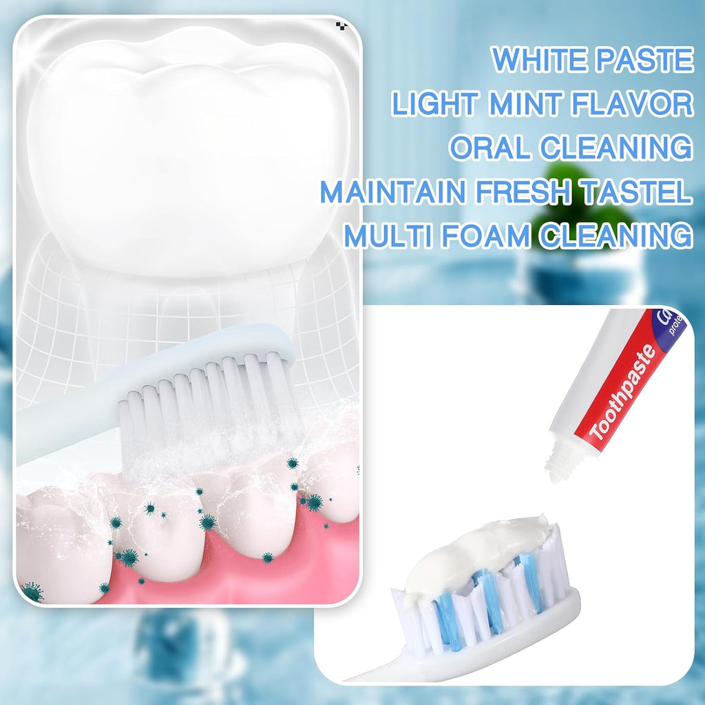 2500 Pcs Mini Toothpaste Bulk Regular Clean Mint Toothpaste for Bad Breath, Helps Freshens Breath, Whitens Teeth Travel Size 0.18oz for Home Hotel Office School Camping