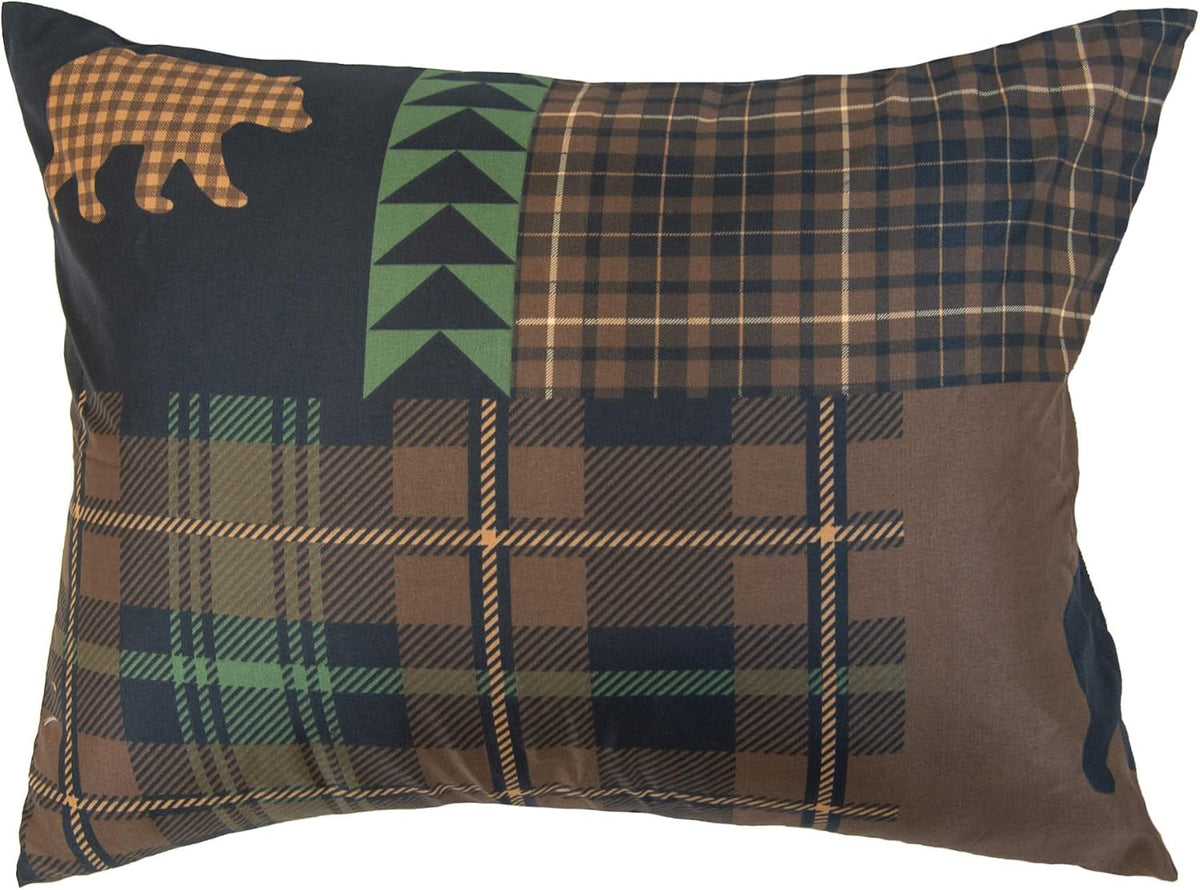 Donna Sharp Brown Bear Cabin-King Comforter Set, Measures 104 x 96, Includes 1 Comforter and 2 King Shams, Machine Washable