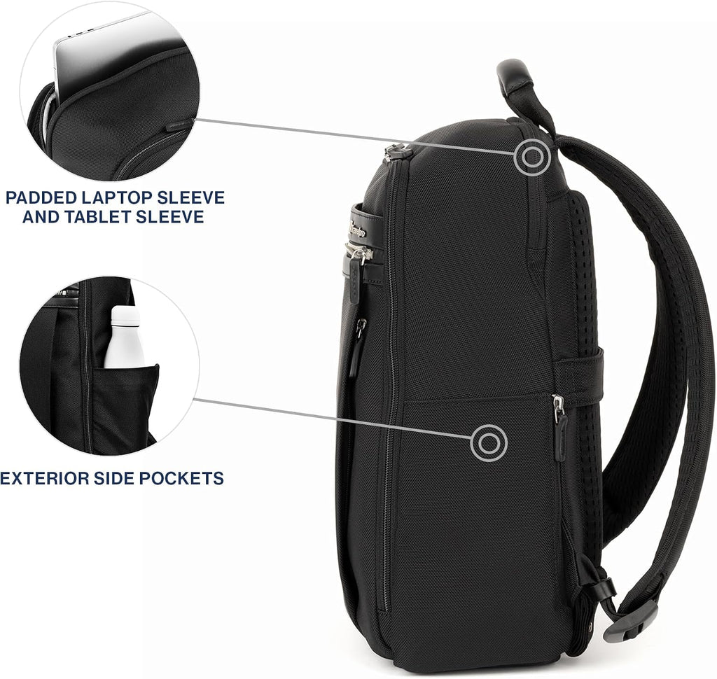 Travelpro Platinum Elite Slim Laptop Travel Backpack, Fits up to 16 Inch Laptop, Business, Water Resistant, Men and Women, Black