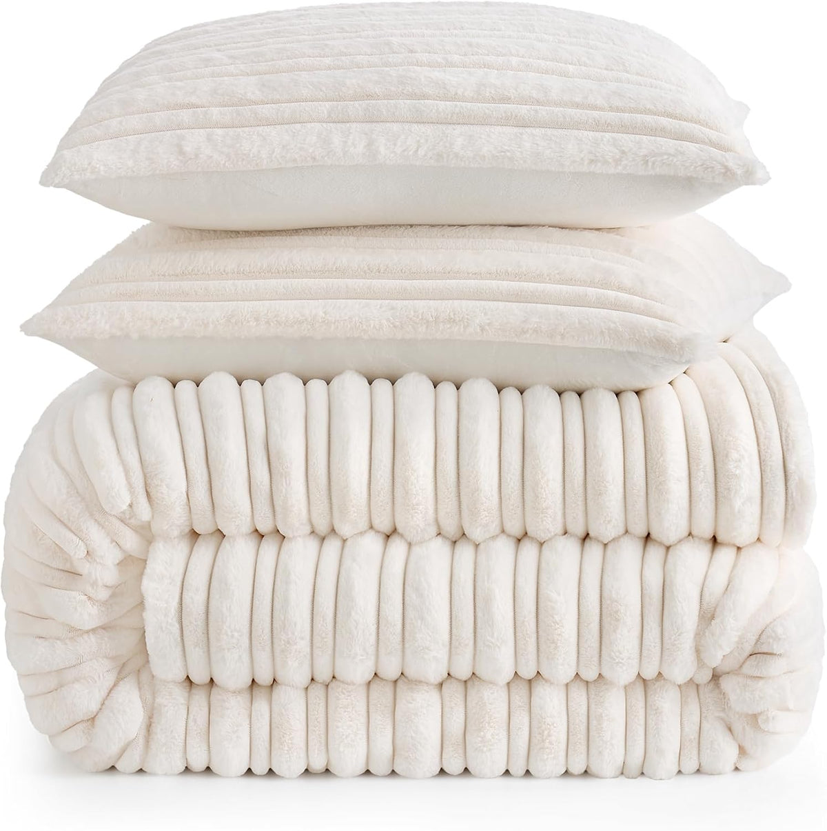 UGG Brinkley Full/Queen Comforter Set – Plush Faux Fur Bedding for Cozy Farmhouse & Boho Chic Decor, Hotel-Style Comforter Full/Queen Size with 2 Pillow Shams, Soft Bedding Set, Snow White | Luxury