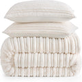 UGG Brinkley King Size Comforter Set – Plush Faux Fur Bedding for Cozy Farmhouse & Boho Chic Decor, Hotel-Style Comforter King Size with 2 Pillow Shams, Soft Bedding Set, Snow White (King) | Luxury