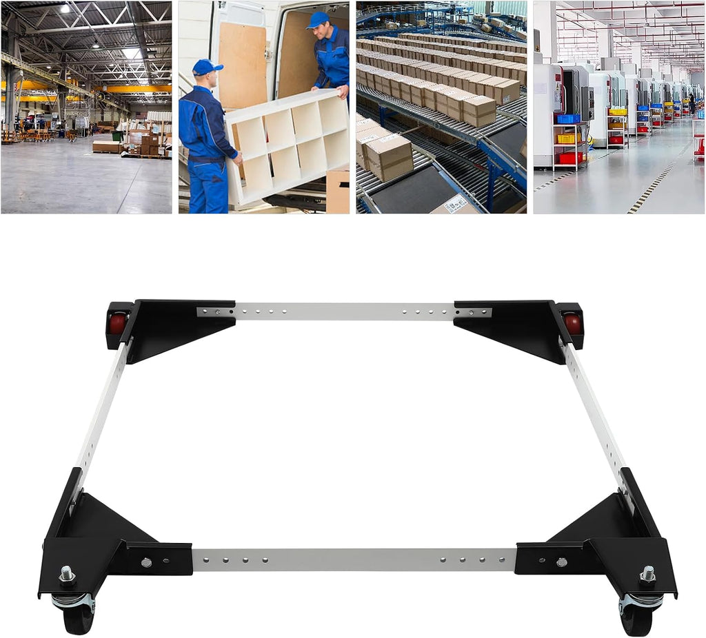 Undercat Mobile Base, Heavy Duty Universal Mobile Base, 1200 lbs Load Capacity, Adjustable Mobile Base from 23.8' x 23.8' to 34.15' x 34' for Mobilizing Small Mechanical Equipment, Home Appliances