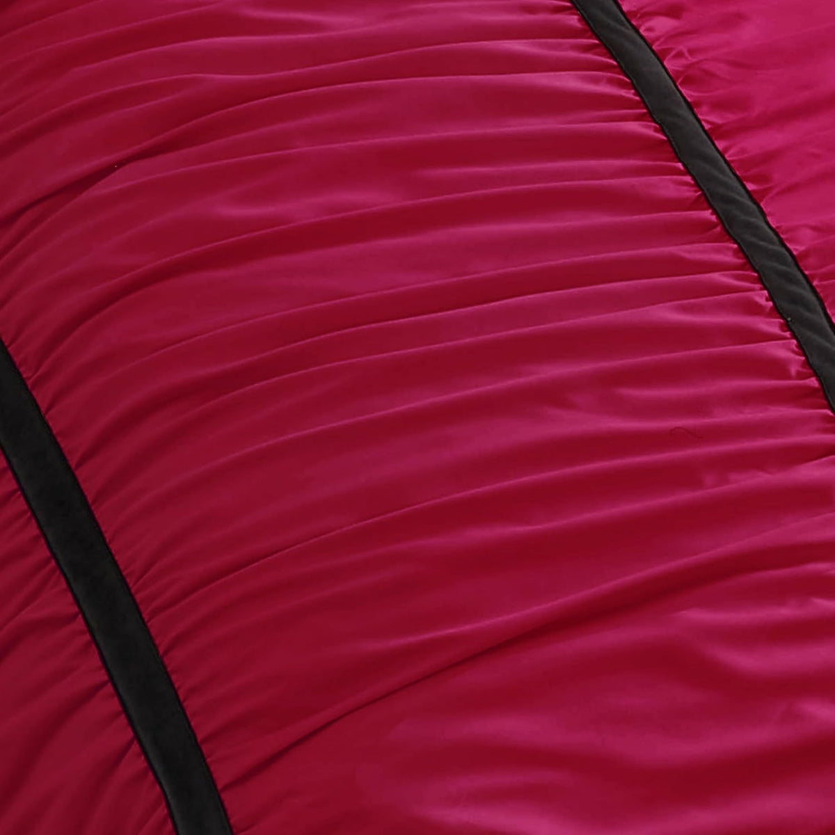 Juicy Couture Hot Pink Amelie Velvet Bows Ruched King Comforter Set - 3 Piece Stylish Bedding Ensemble
