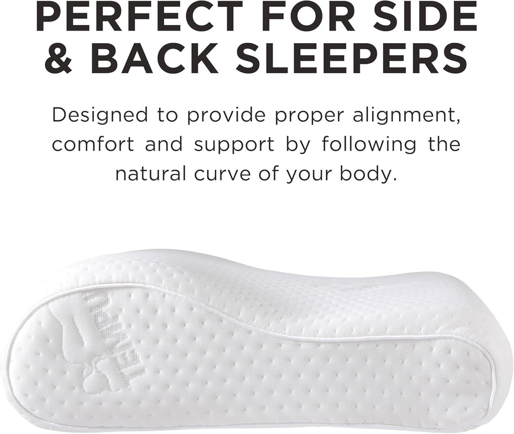 Tempur-Pedic TEMPUR-Ergo Neck Pillow, Medium Profile, White