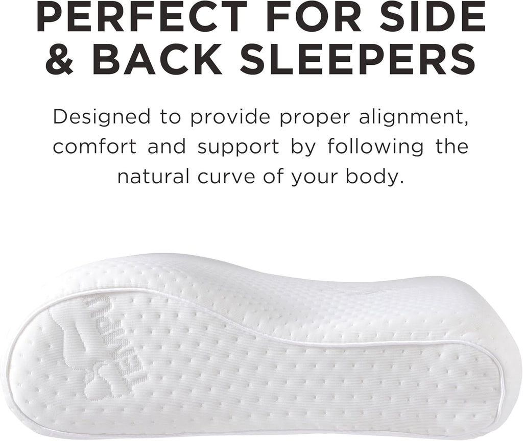 Tempur-Pedic TEMPUR-Ergo Neck Pillow, Large Profile, White