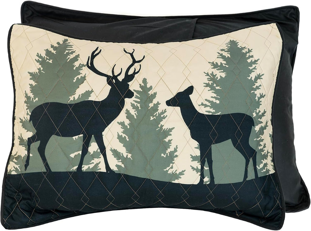 Donna Sharp Deer Walk-Twin Quilt Set, Measures 68 x 90, Includes 1 Quilt and 1 Standard Sham, Machine Washable