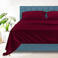 100% Egyptian Cotton Sheets Queen Size Bed Set - Luxury 1500 Series Prestige Collection Queen Sheet Set (4 PC, Burgundy), 17' Deep Pocket, Silky Soft, Cooling, Sateen Weave Bedding