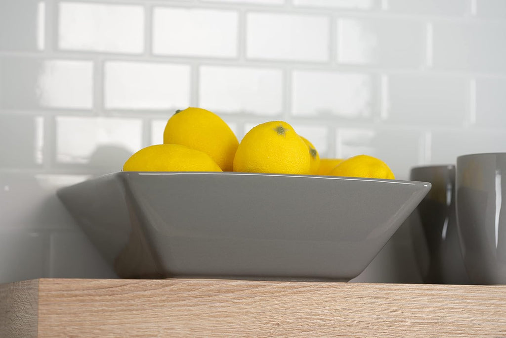 10 Strawberry Street Nova Square 40 pc Dinnerware Set, Gray