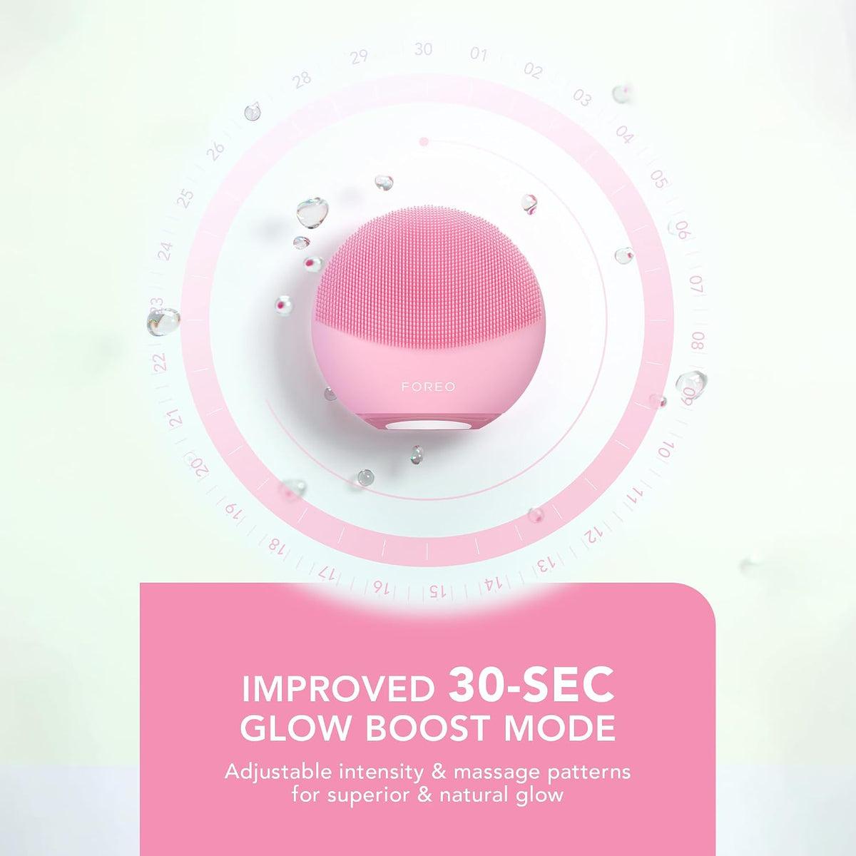 FOREO LUNA 4 mini Face Cleansing Brush & Face Massager - Premium Face Care - Enhances Absorption of Facial Skin Care Products - Simple Skin Care Tools - For All Skin Types- Pearl Pink