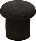Velvet Vanity Stool, Makeup Chair for Vanity, Modern Vanity Chair no Wheels, Multifunctional Vanity Bench for Living Room/Bedroom/Office，Black S