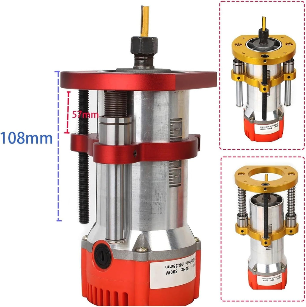 Router Lift 65mm Universal Trimming Machine Router Lift Table Base For Woodworking Benches Table Aluminum alloy Base Tool(Black)
