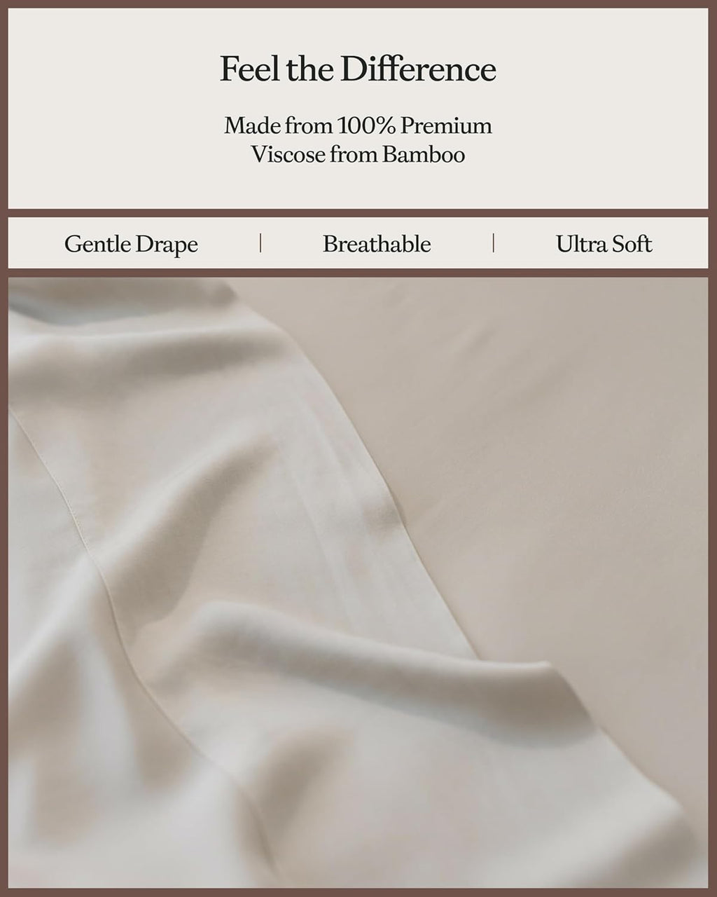 Cozy Earth Luxury Bed Sheet Set - 100% Viscose from Bamboo Fabric, Ultra-Soft & Breathable, Fits Regular & Deep Pocket Mattresses up to 20' - 4 Pieces Twin Sheet Set Oat