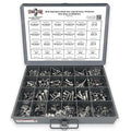 18-8 (304) Stainless Steel Hex Cap Screws Bolts Nuts Washers Assortment Kit - 574 Pcs!