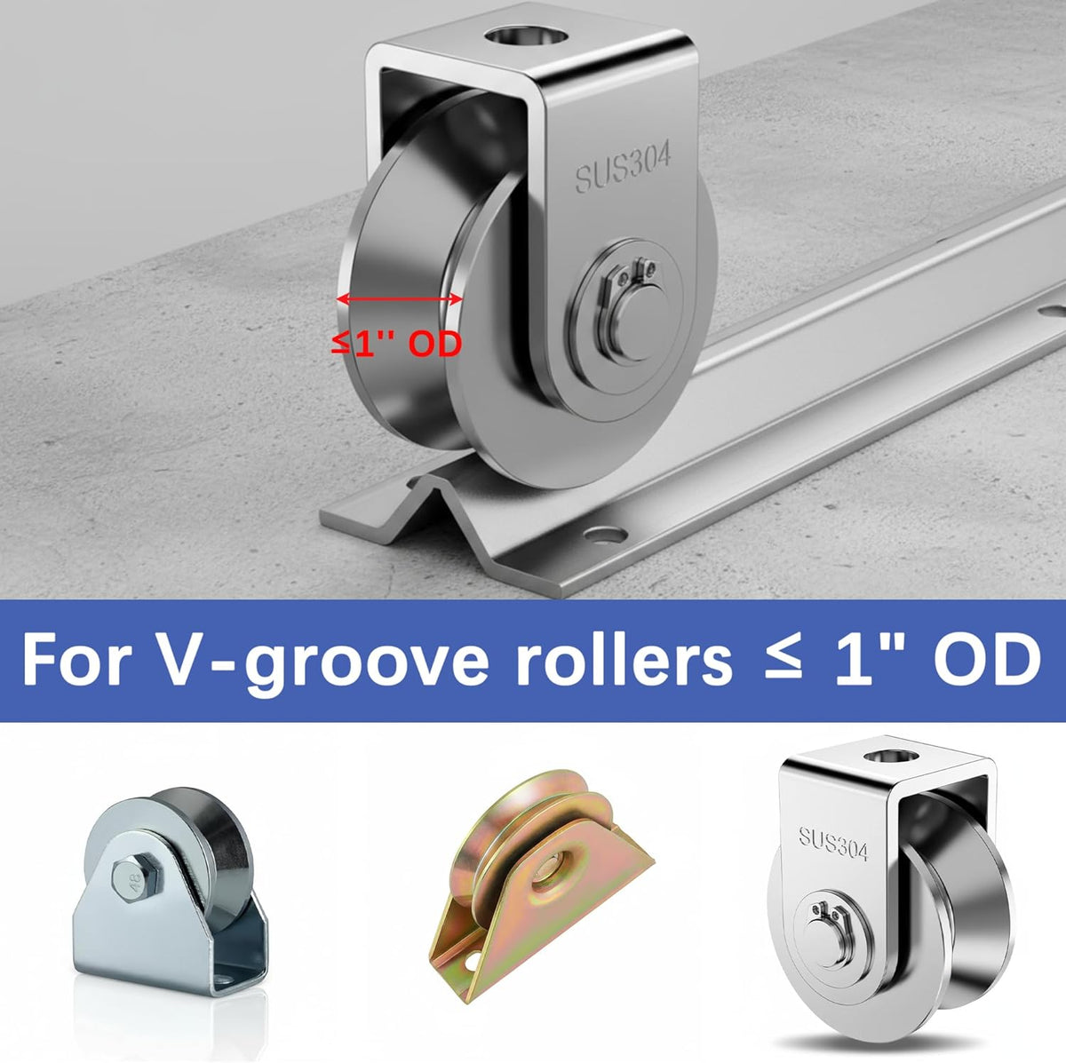 30 Ft V-Track Galvanized Inverted V Track with Hammer Drive in Anchors for Sliding Rolling Chain Rack Driveway Gate, Heavy Duty Sliding Driveway Gate Track