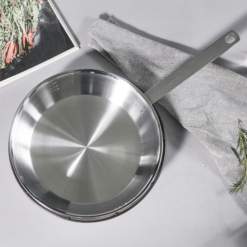 10.2 Inch Skillet Frying Pan 316 Stainless Steel Copper core 5-Ply Induction compatible Dishwasher & Oven Safe